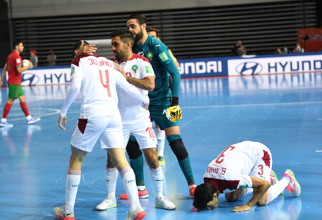 المنتخب الوطني لكرة القدم داخل القاعة يتعادل مع نظيره البرتغالي ويحتل وصافة المجموعة الثالثة