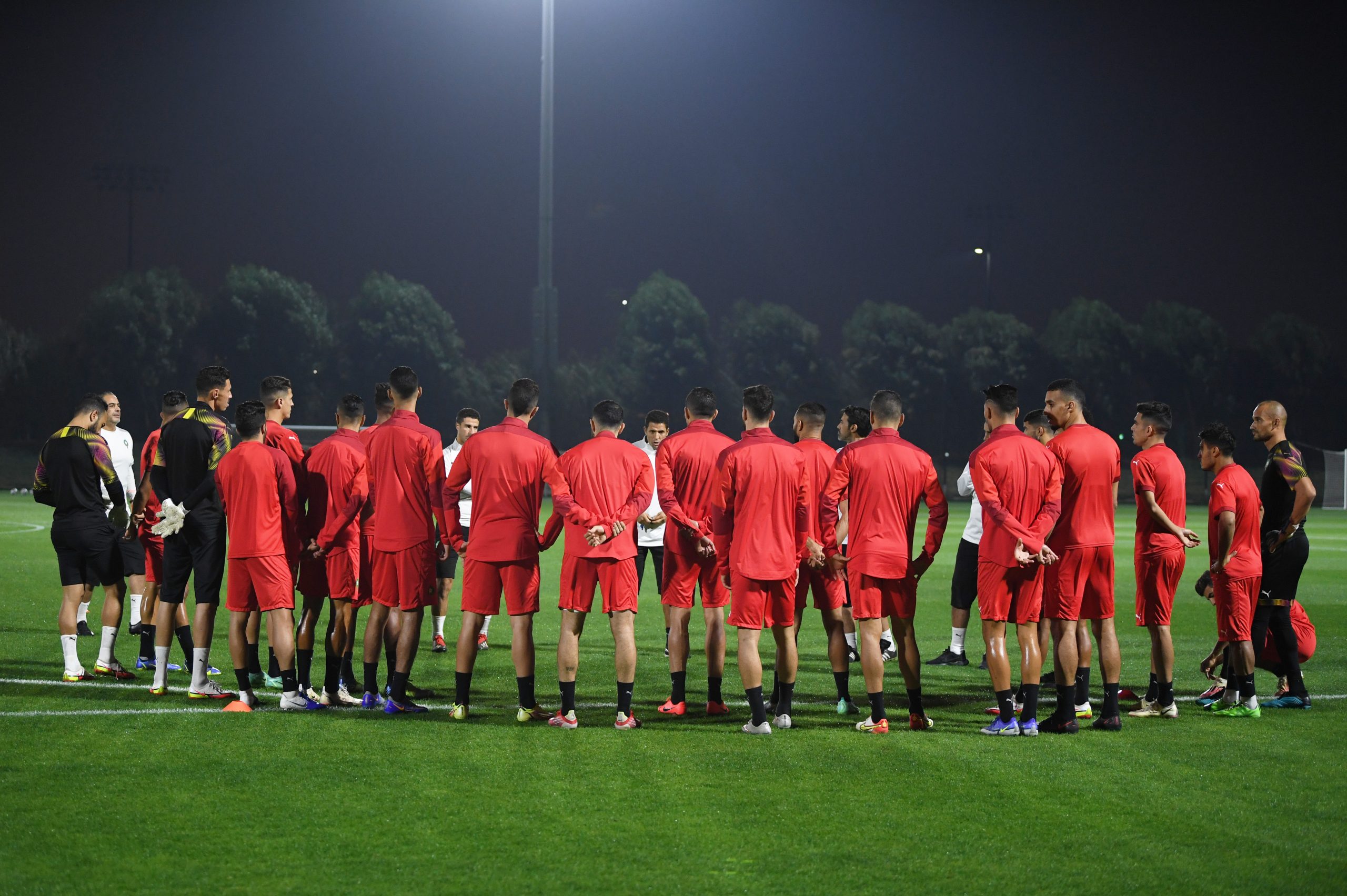 المنتخب الوطني المغربي الرديف يواصل استعداداته لمباراة فلسطين في كأس العرب “فيفا”
