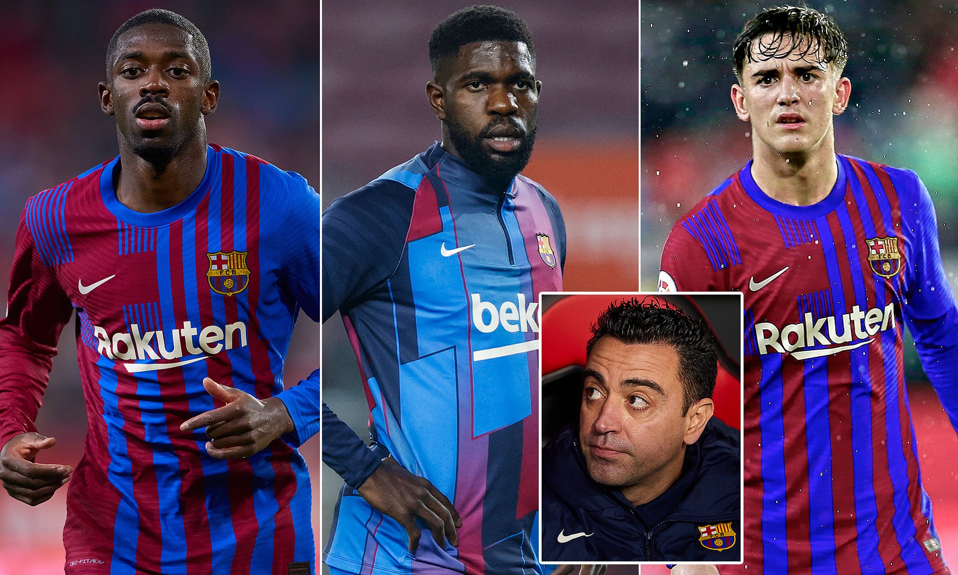 إصابة ثلاثي برشلونة ديمبلي وأومتيتي وغافي بكوفيد-19