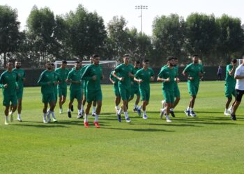 حصة تدريبية خفيفة للمنتخب الوطني الرديف