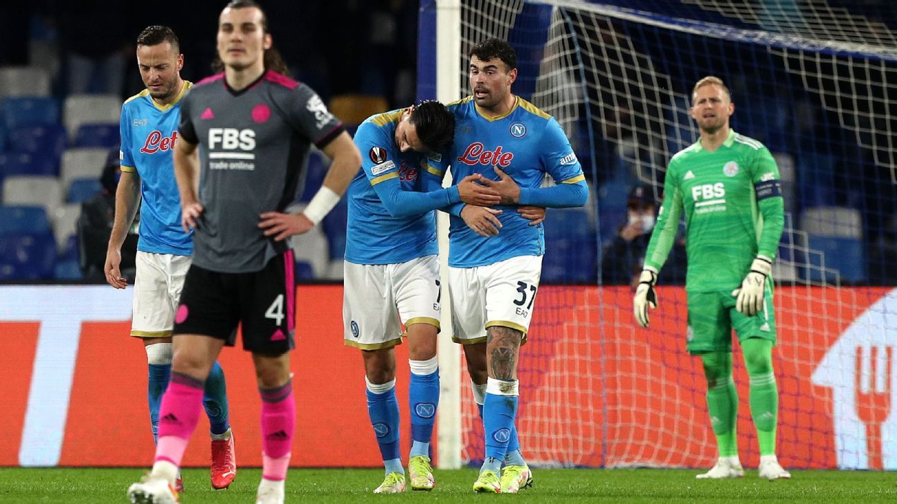 الدوري الأوروبي: نابولي يفوز على ليستر سيتي ويعبر إلى دور الـثمن