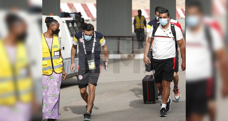 بعد نهاية مشاركته الافريقية : وفد المنتخب التونسي لكرة القدم يعود الى ارض الوطن