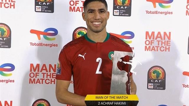 اختيار النجم أشرف حكيمي أحسن لاعب في مباراة المنتخب الوطني أمام ملاوي