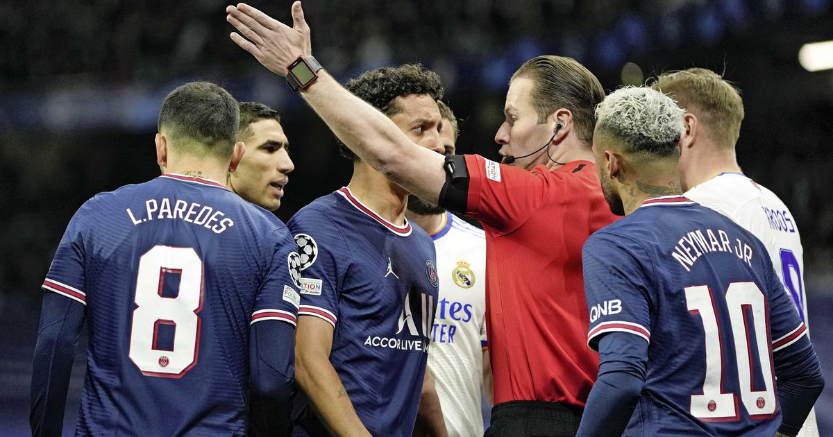 “يويفا” ينظر في تقرير حكم لقاء ريال مدريد وسان جيرمان