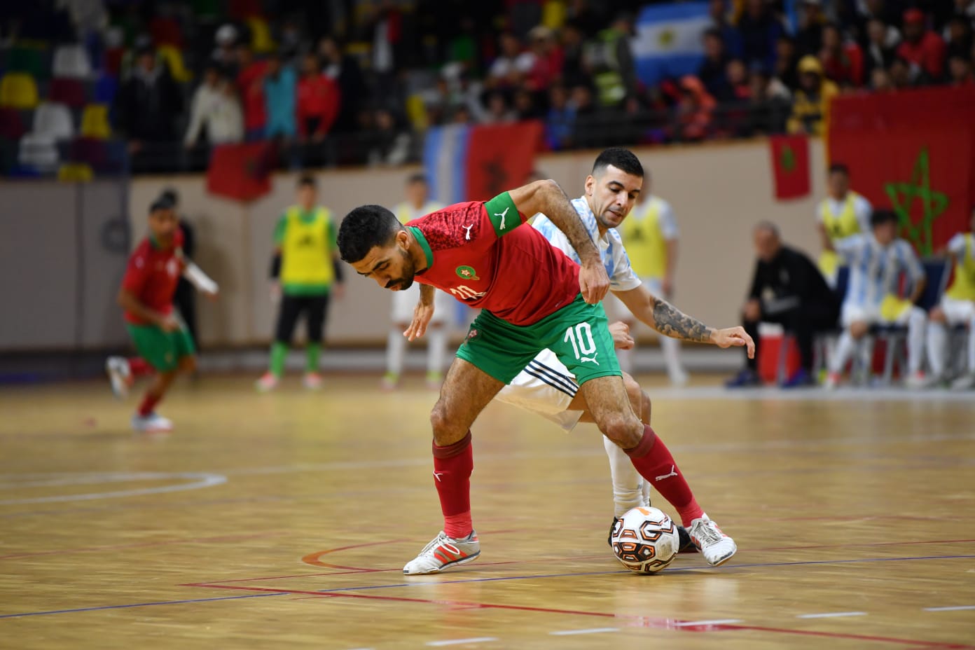 المنتخب الوطني لكرة القدم داخل القاعة ينهزم أمام المنتخب الأرجنتيني في مباراة ودية