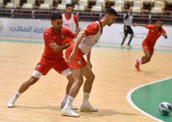 المنتخب الوطني المغربي لكرة القدم داخل القاعة يواصل استعداداته لكأس العرب