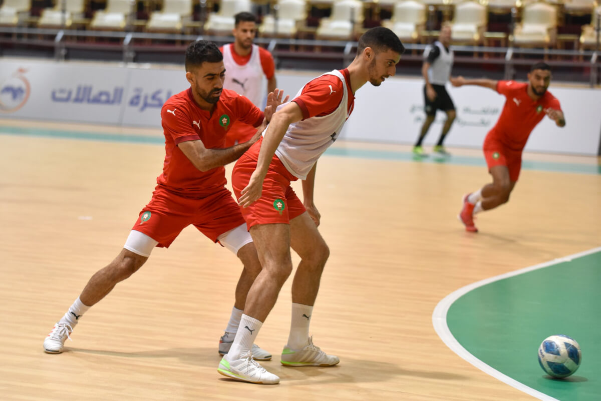 المنتخب الوطني المغربي لكرة القدم داخل القاعة يواصل استعداداته لكأس العرب