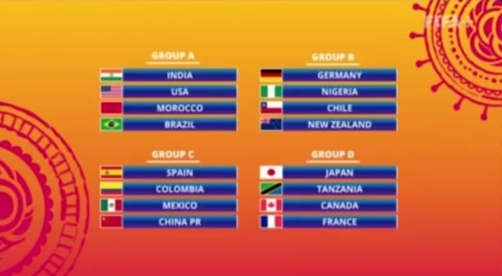 المنتخب الوطني لكرة القدم النسوية لاقل من 17 سنة في المجموعة الأولى في نهائيات كاس العالم