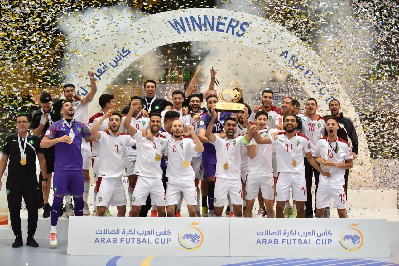 المنتخب الوطني المغربي يفوز على نظيره العراقي ويتوج بطلا للعرب للمرة الثانية تواليا