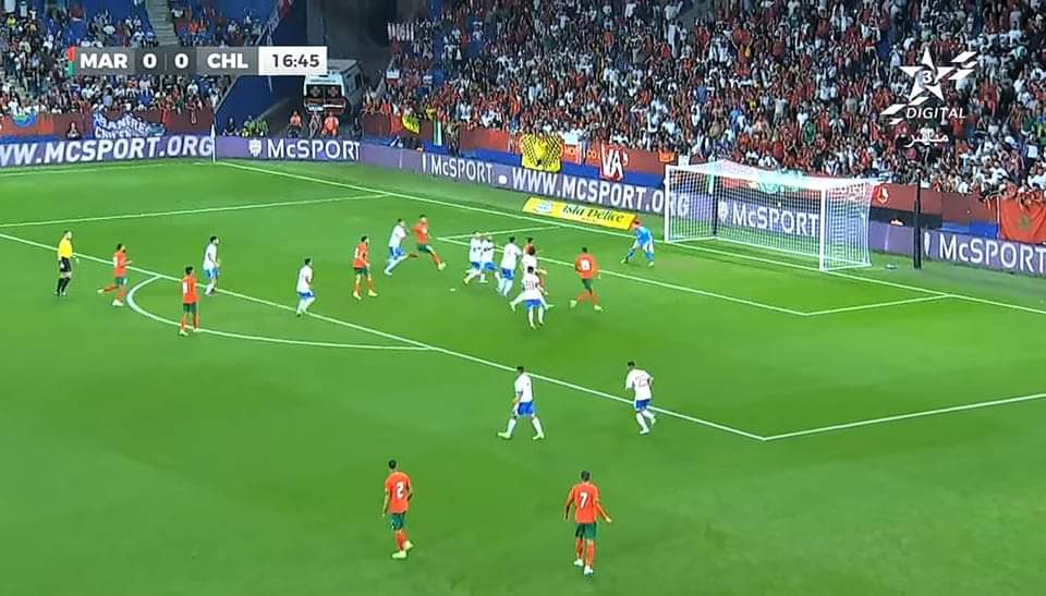 التعادل السلبي ينهي الشوط الأول من مباراة الأسود أمام الشيلي