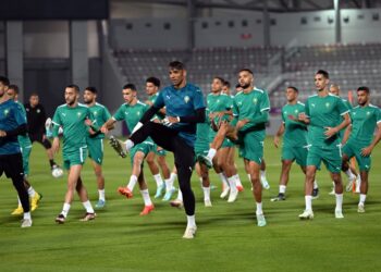 المنتخب المغربي يواصل استعدادته لمواجهة بلجيكا
