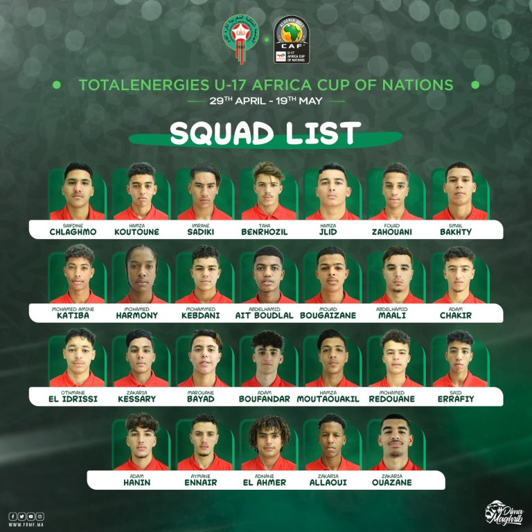 سعيد شيبا يكشف عن اللائحة النهائية للمنتخب الوطني لأقل من 17 سنة