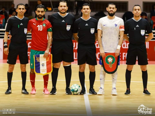 المنتخب الوطني المغربي لكرة القدم داخل القاعة يتعادل مع نظيره الفرنسي 4-4