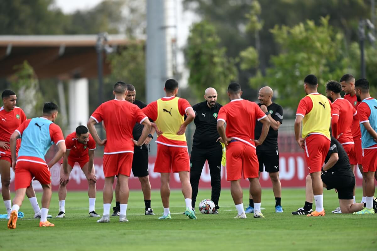 المنتخب المغربي يخوض حصة تدريبية قبل مواجهة الرأس الأخضر وجنوب إفريقيا