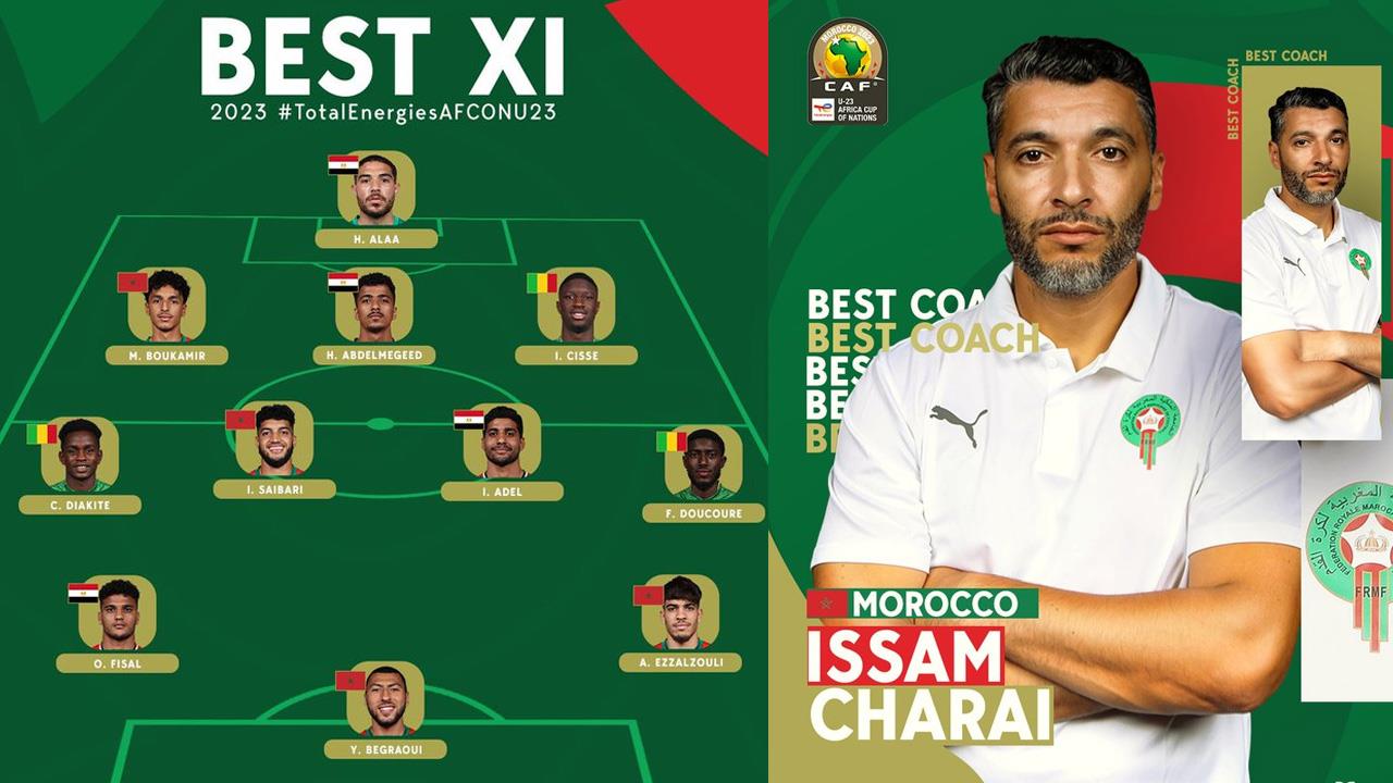 4 اسود ضمن التشكيلة المثالية لكأس إفريقيا والشرعي أفضل مدرب