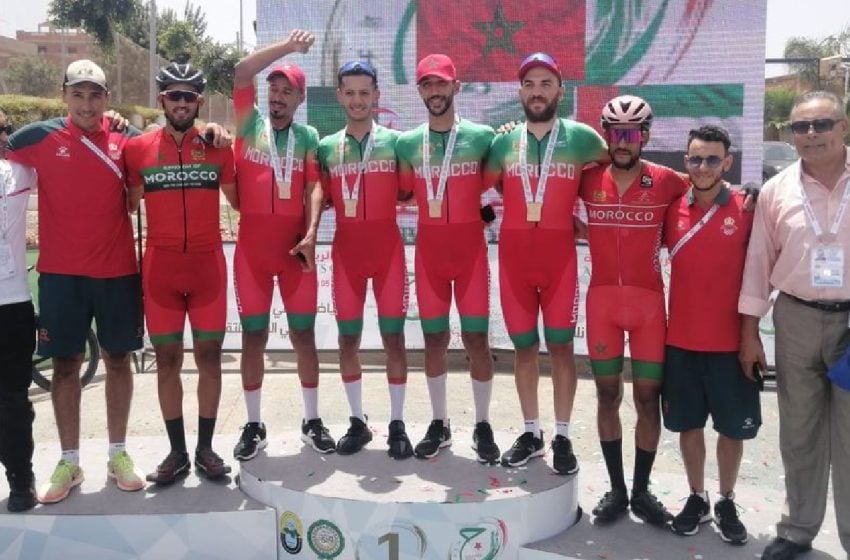 الألعاب الرياضية العربية (الجزائر 2023): المنتخب المغربي للدراجات يتوج بذهبية السباق ضد الساعة حسب الفرق