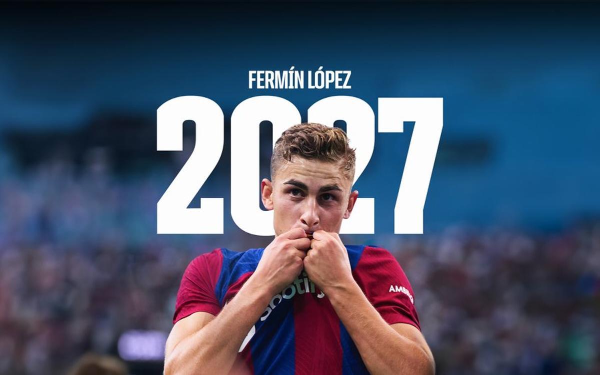 برشلونة يجدد عقد فيرمين لوبيز حتى 2027