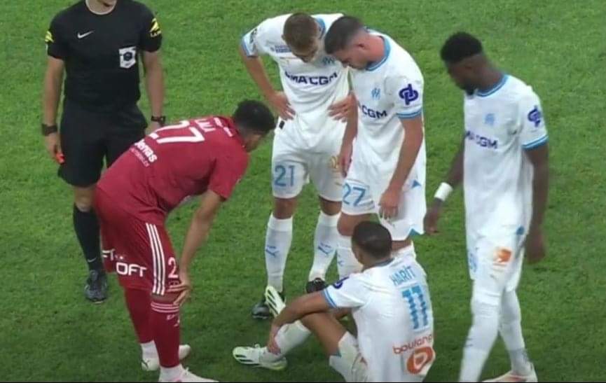أمين حارث يصاب مع مارسيليا ومهدد بالغياب عن الأسود
