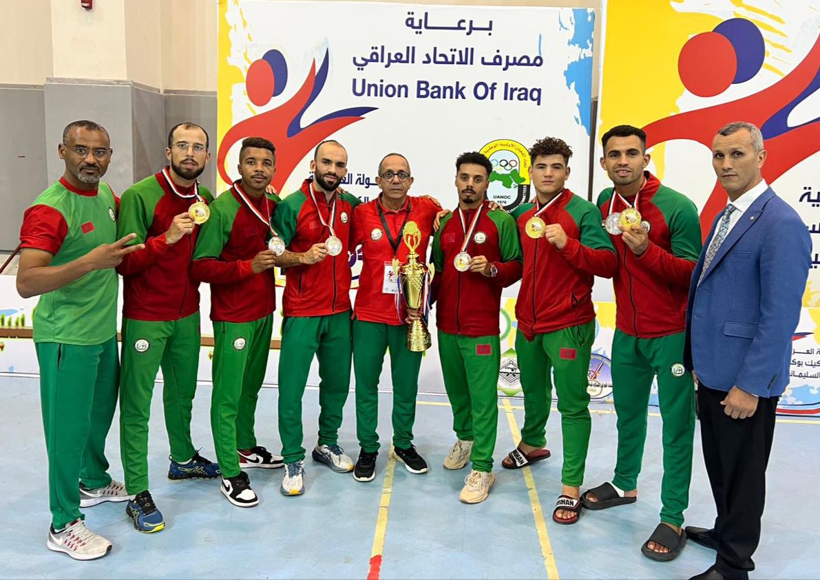المنتخب المغربي للكيك بوكسينغ ينتزع ثلاث ميداليات ذهبية وأربع ميداليات فضية بالعراق