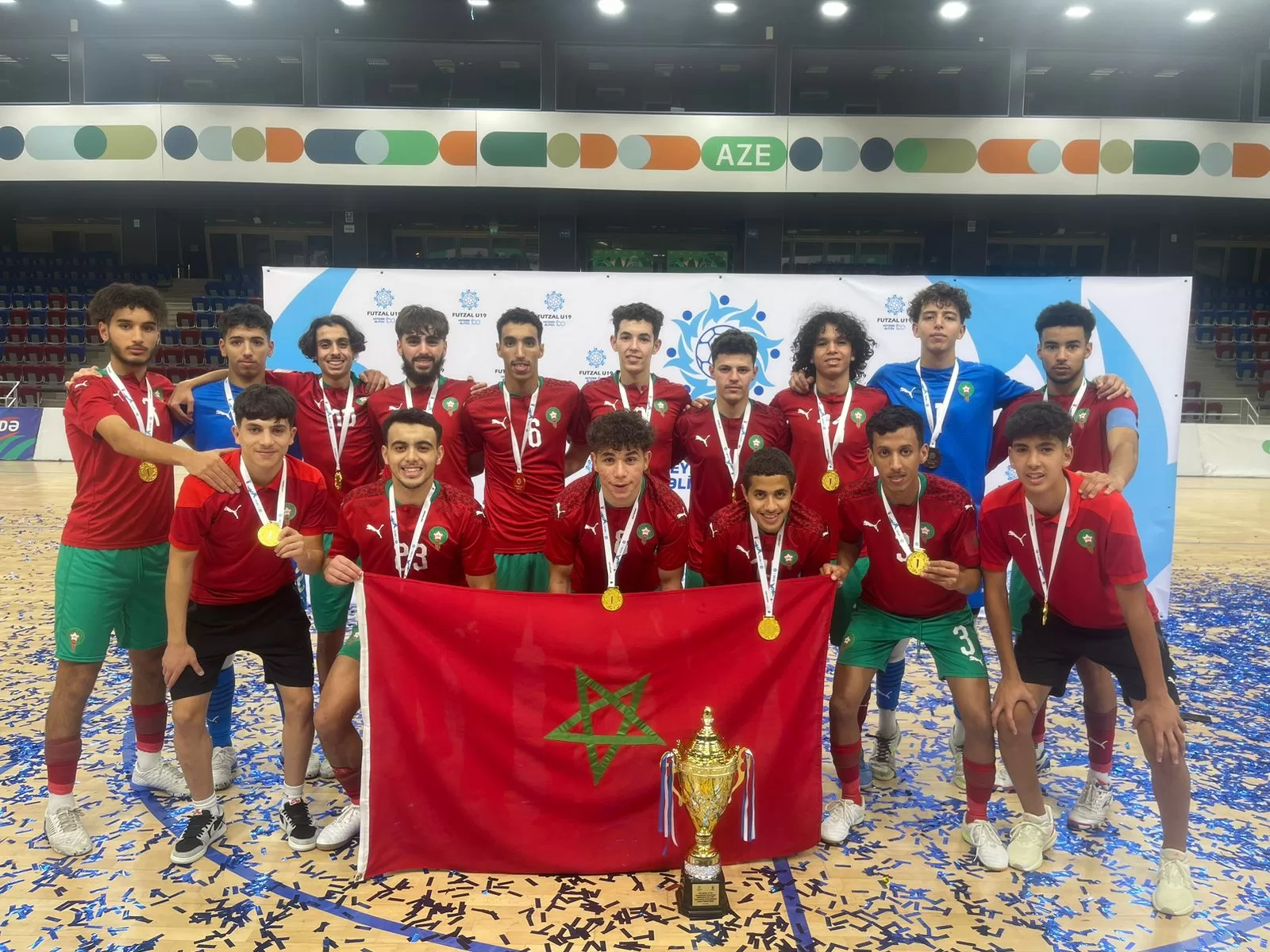 المنتخب الوطني لأقل من 19 عاما يتوج بلقب دوري حيضر ألييف لكرة القدم داخل القاعة