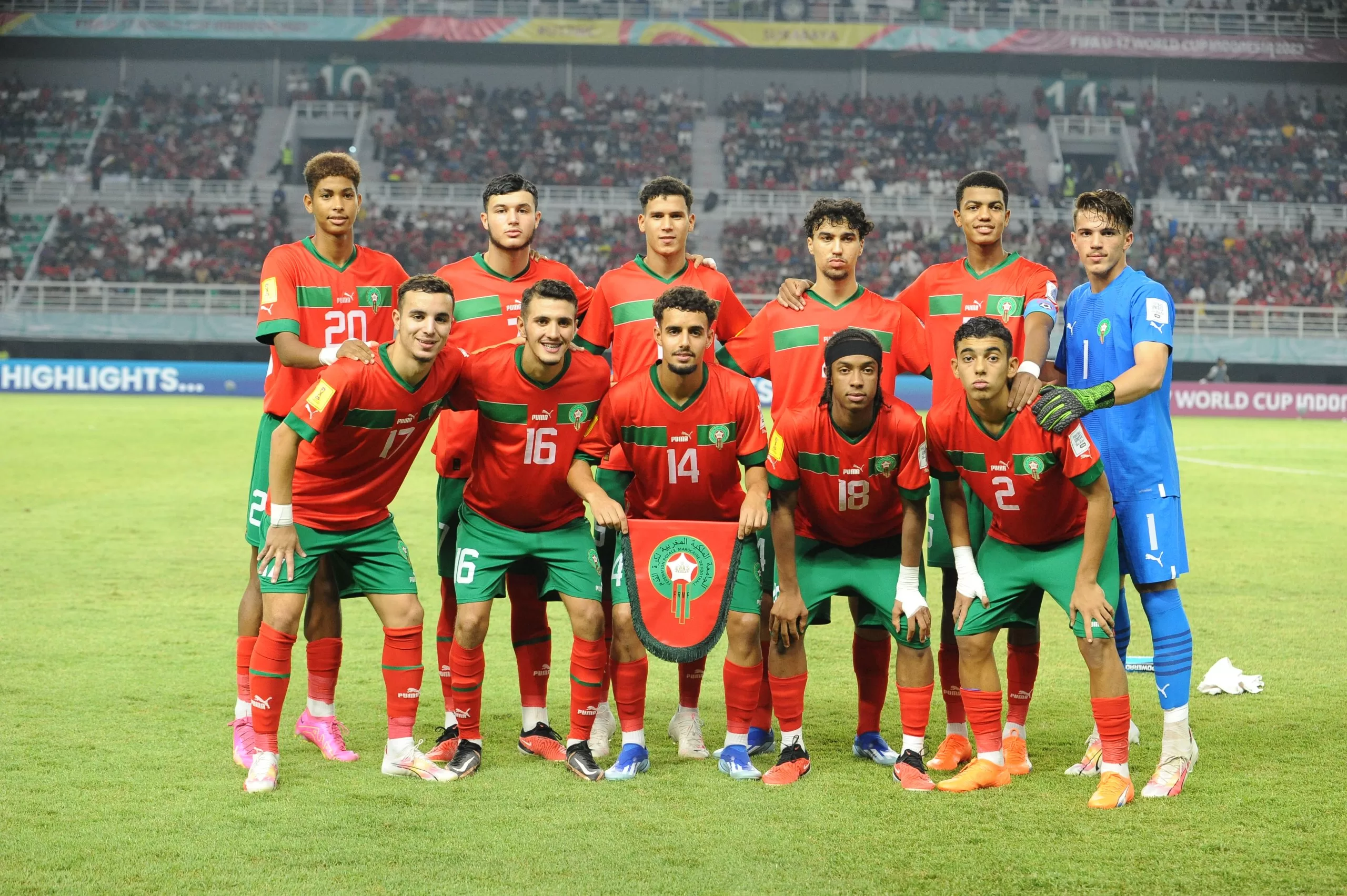 المنتخب الوطني لاقل من 17 سنة يواجه ايران في ثمن نهاية كأس العالم