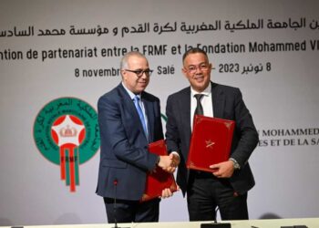 توقيع اتفاقية إطار بين الجامعة الملكية المغربية لكرة القدم ومؤسسة محمد السادس للعلوم والصحة