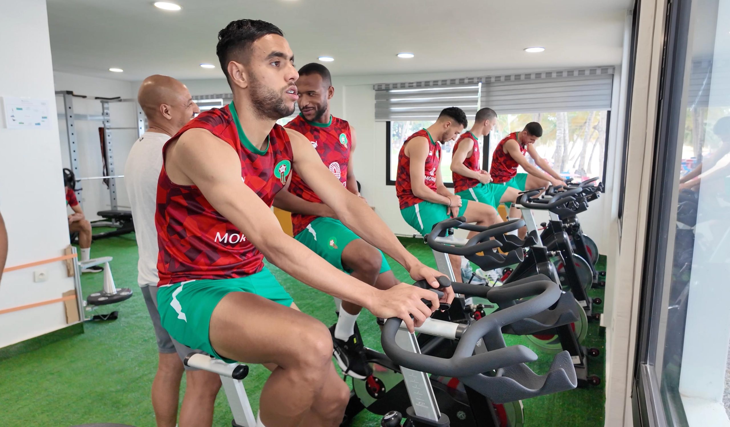المنتخب المغربي يخوض حصة تدريبية خفيفة قبل مواجهة زامبيا