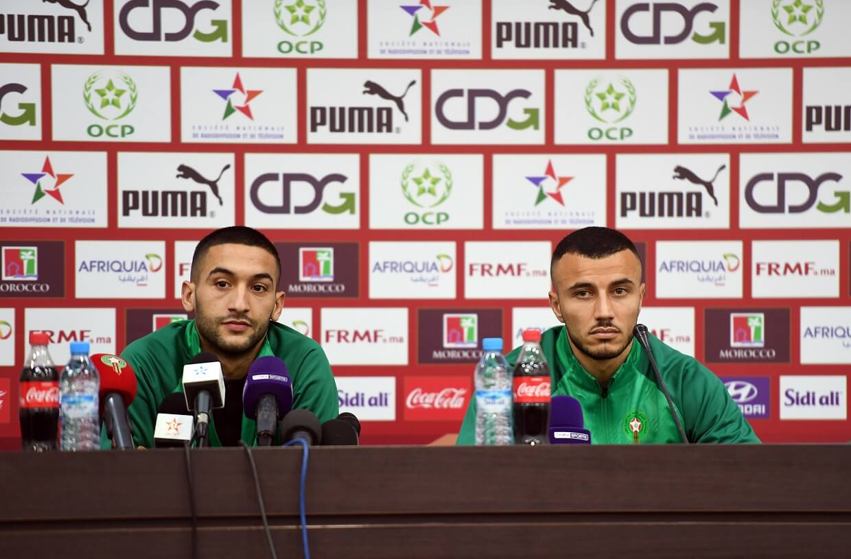 مدرب المنتخب المغربي يستلم تقريرًا طبيًا بشأن مشاركة سايس وزياش أمام تنزانيا ..