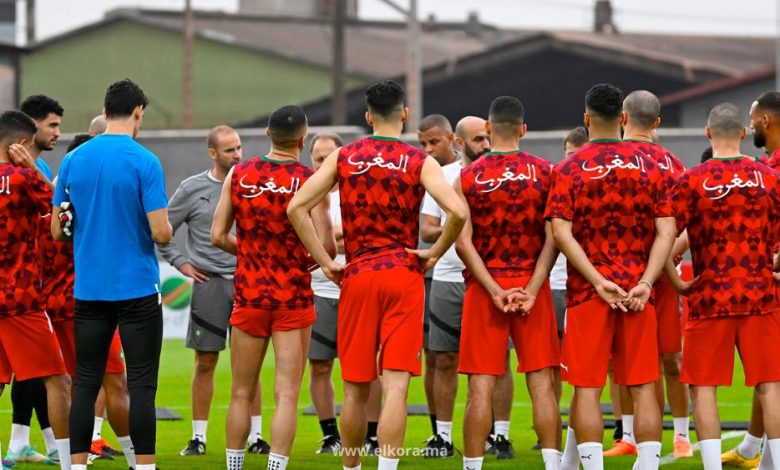 إستعدادات المنتخب المغربي متواصلة قبل خوض مباراة ودية اليوم الخميس ..
