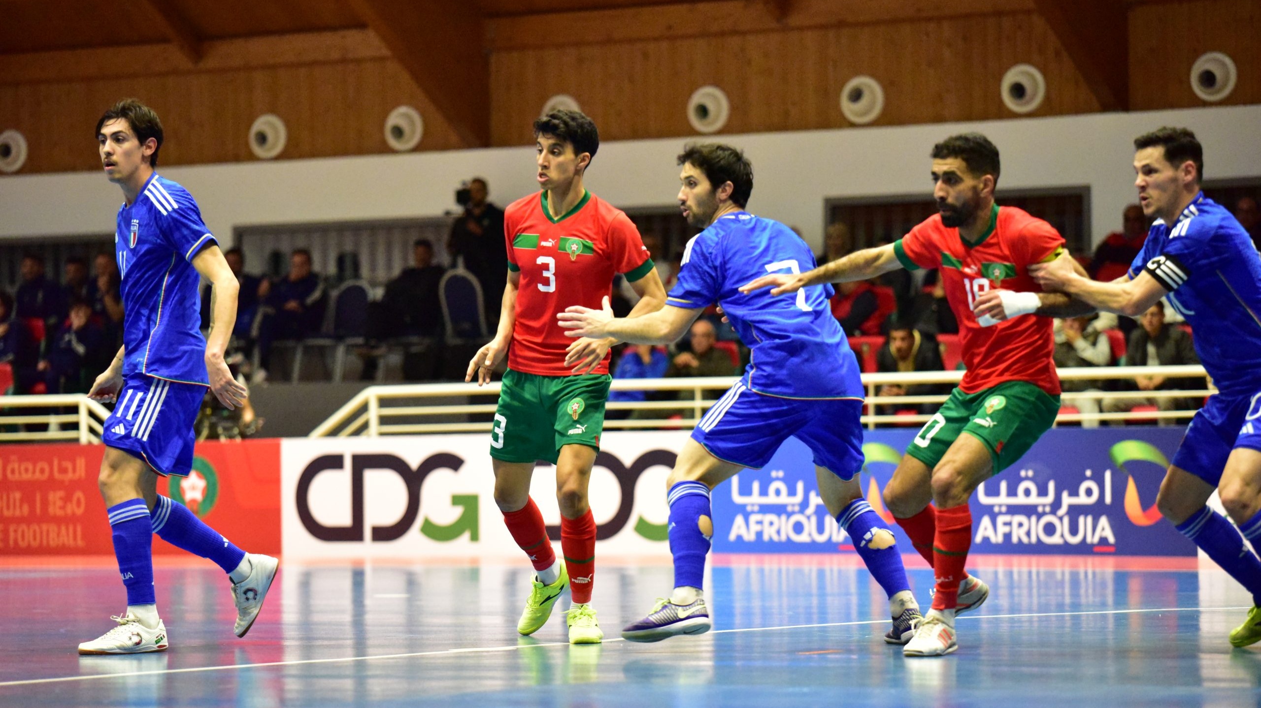 المنتخب الوطني لكرة القدم لكرة القدم داخل القاعة يجدد فوزه على المنتخب الإيطالي
