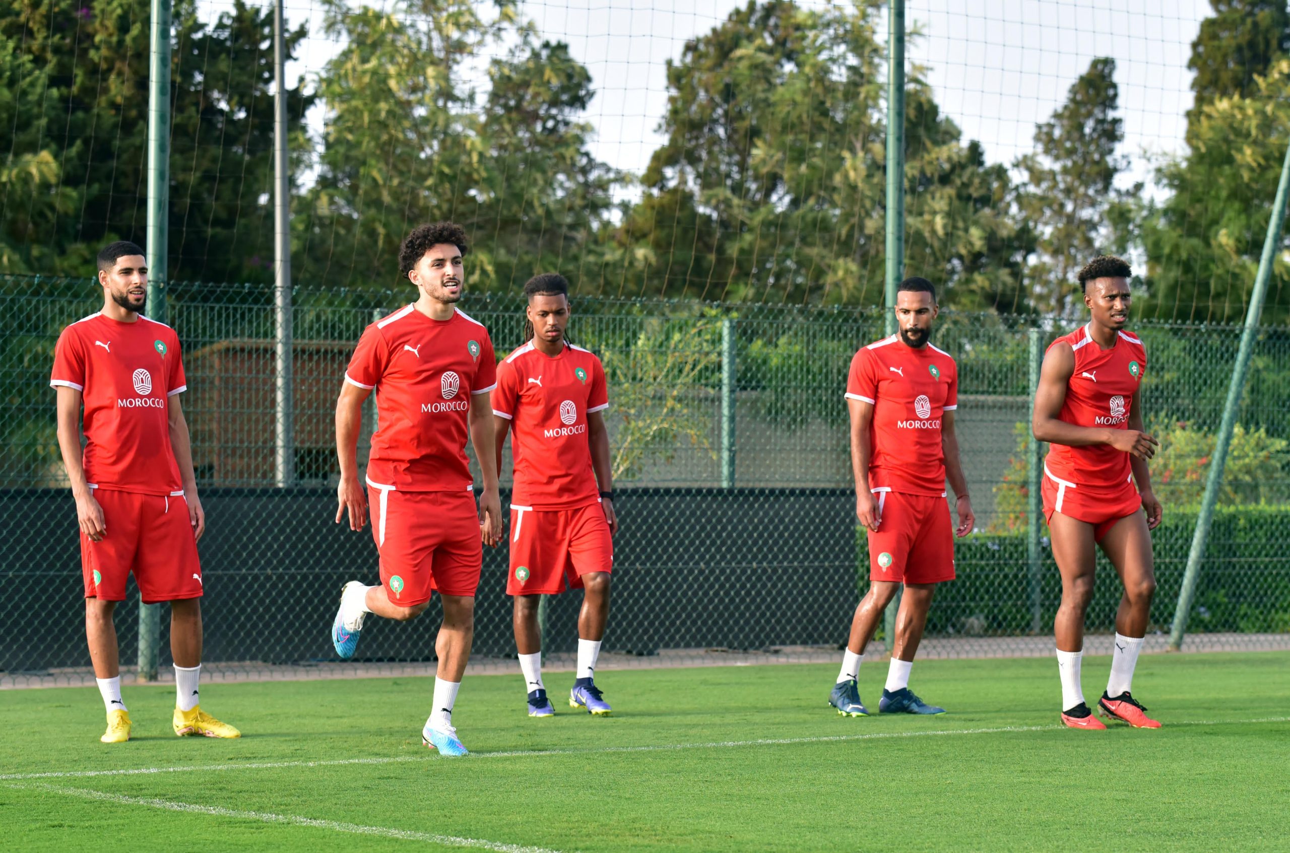المنتخب الأولمبي يجري آخر حصة تدريبية قبل التوجه إلى فرنسا