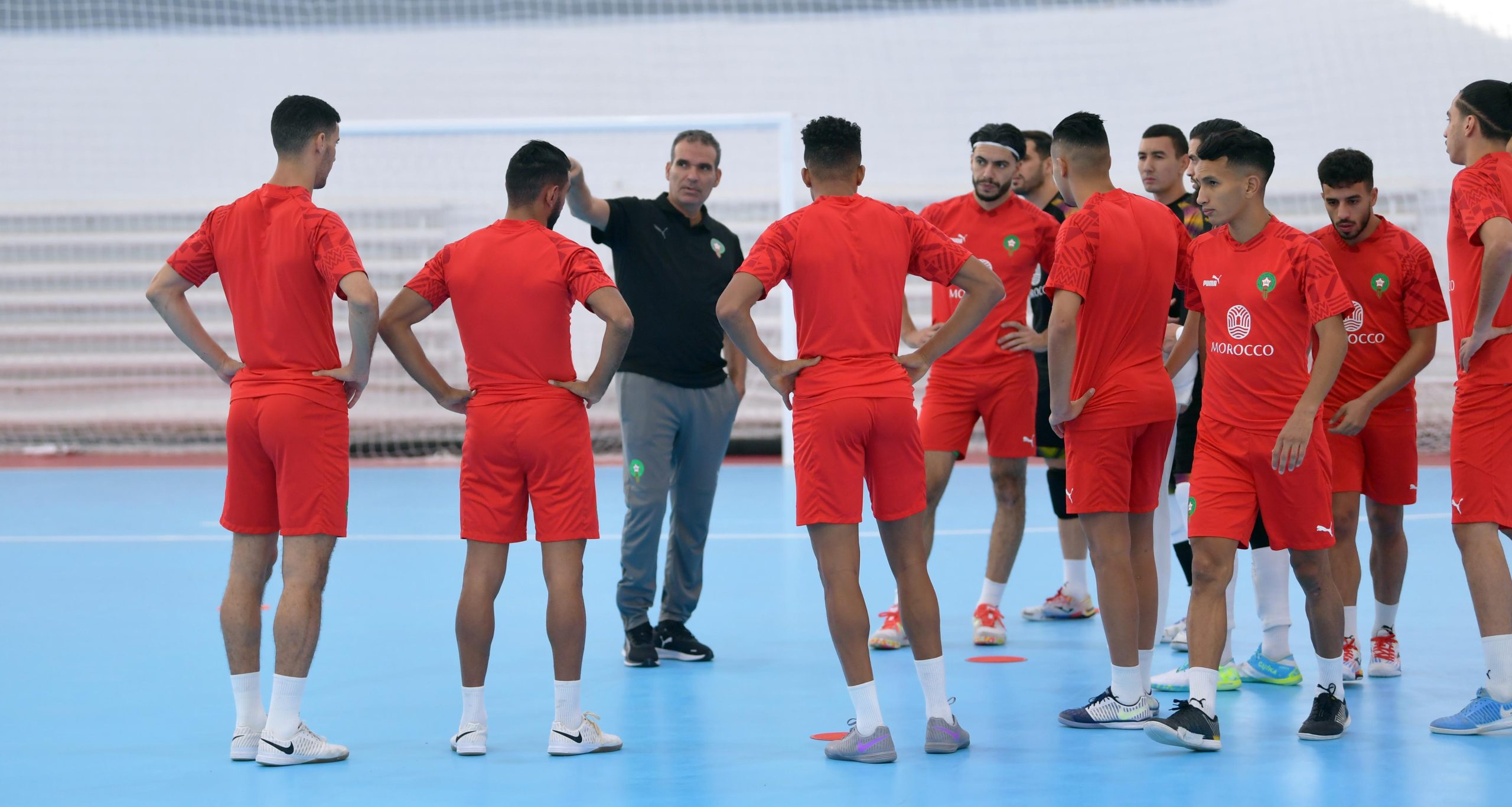 المنتخب المغربي لـ”الفوتسال يخوض أول حصة تدريبية تأهبا لمواجهة البرازيل