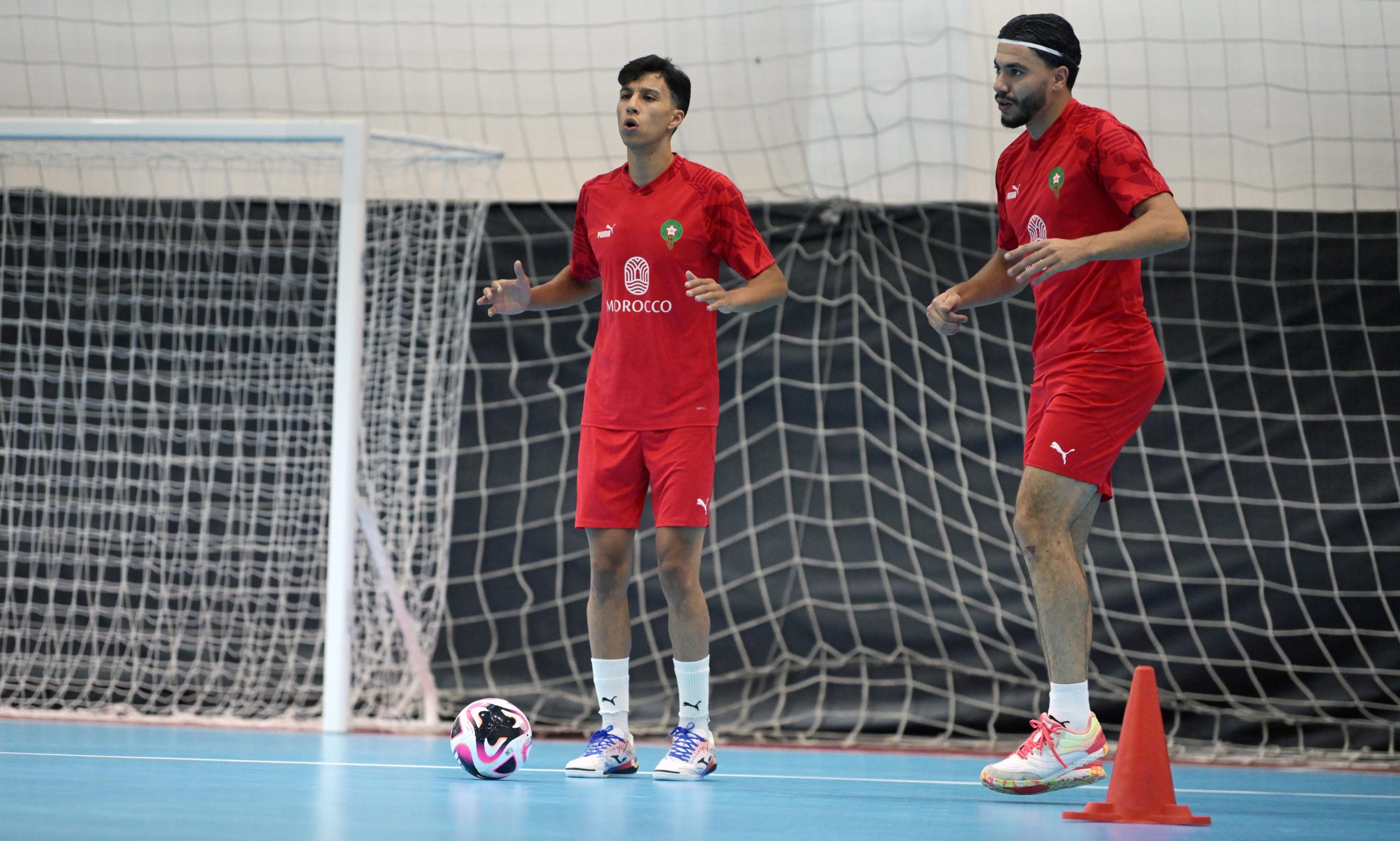 المنتخب الوطني لكرة القدم داخل القاعة يخوض آخر حصة تدريبية قبل لقاء بنما