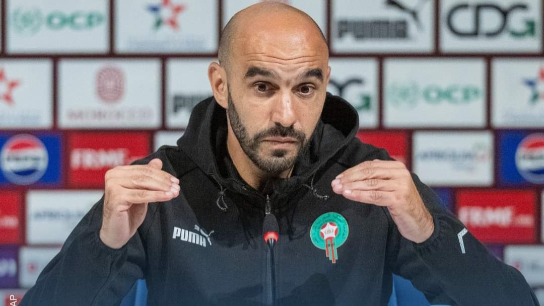 ندوة صحافية للناخب الوطني وليد الركراكي قبل مواجهة إفريقيا الوسطى
