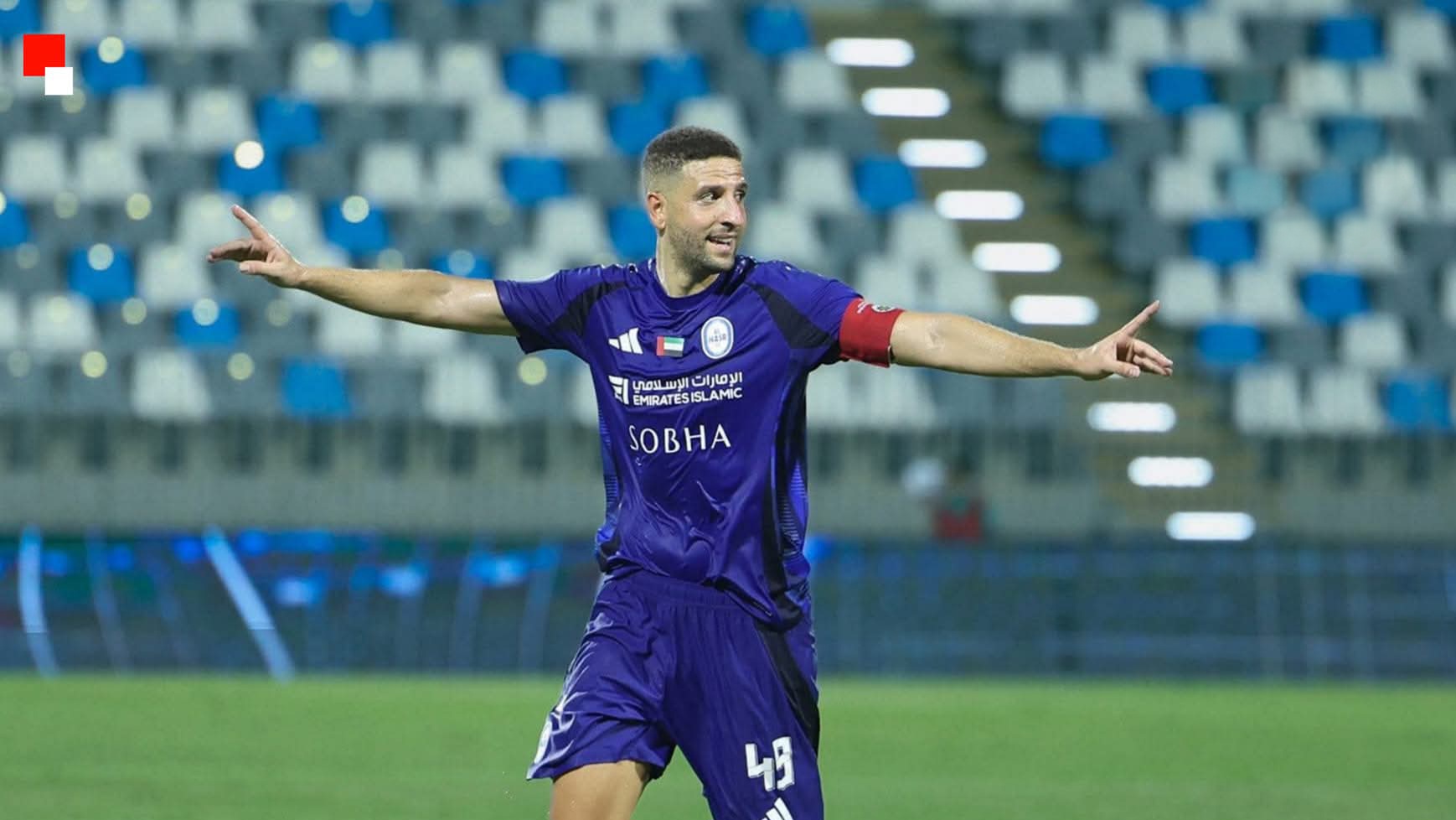 تاعرابت يقود النصر للفوز على دبا الحصن في الدوري الإماراتي