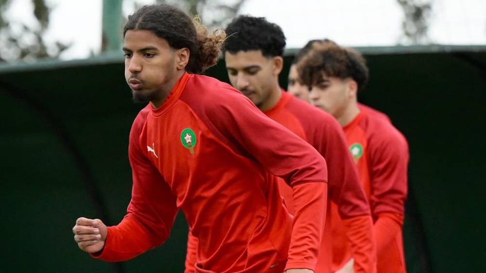 المنتخب المغربي لأقل من 17 سنة أخر حصة تدريبية قبل مواجهة مالي