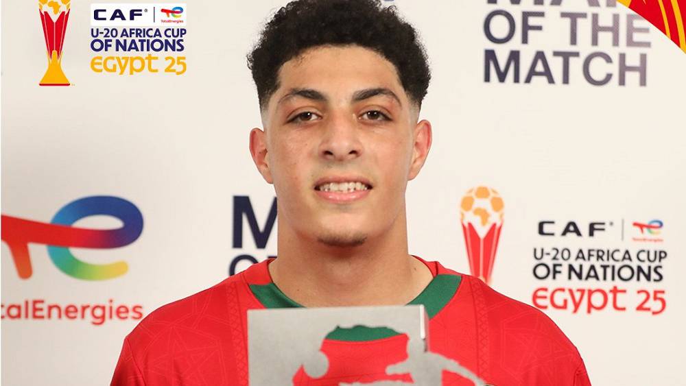حسام الصادق يتوج بجائزة أفضل لاعب في نصف نهائي “كان” الشبان أمام مصر