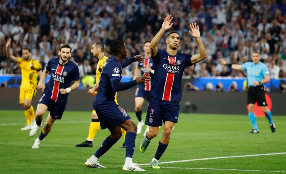 حكيمي يقود باريس سان جيرمان لتحقيق أول لقب في دوري الأبطال بخماسية تاريخية أمام الإنتر
