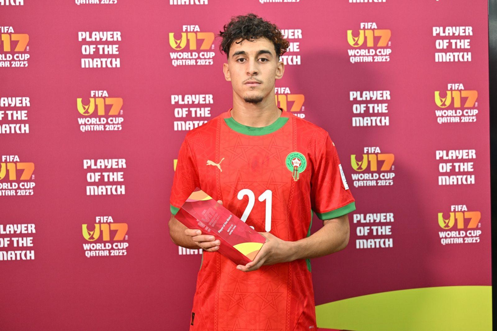 المغربي عبد العالي الداودي احسن لاعب في لقاء المغرب وكاليدونيا الجديدة
