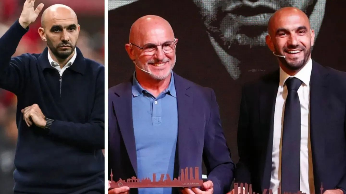 الركراكي يهنئ دي لا فوينتي بعد تتويجه بلقب كأس العالم 2026
