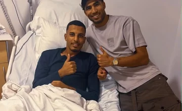 حكيمي يزور أوناحي بعد خضوعه لعملية جراحية ناجحة